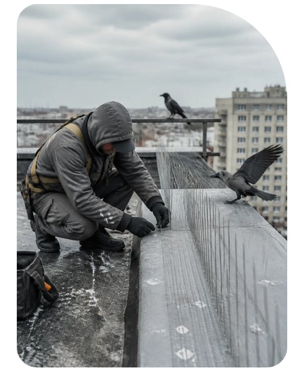 Защита от ворон под ключ в Первоуральске по цене от 5147 р. | Сенат-Прв